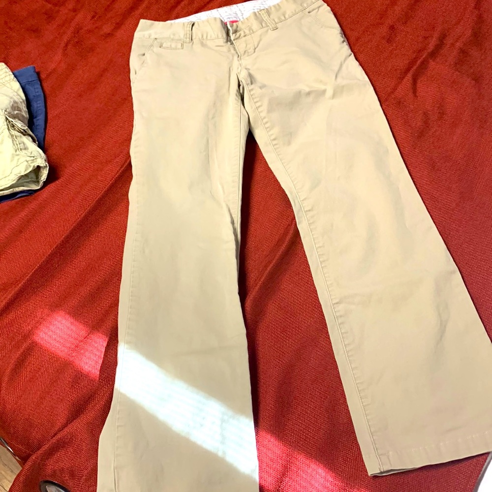 Boot cut tan pants